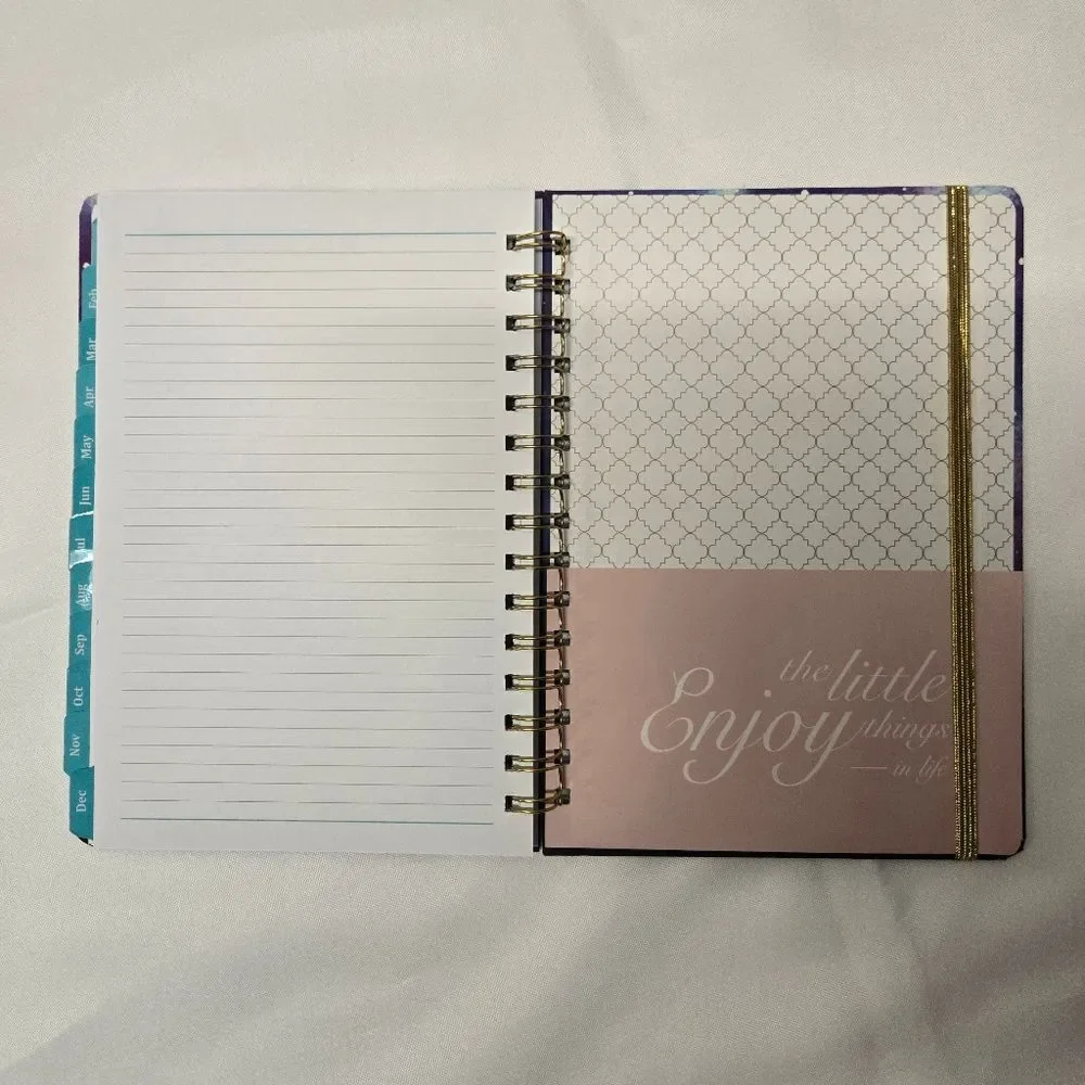 2026 Planner New Spiral 8.5x6 Daily Monthly Calendar Notebook Aurora Cosmic
